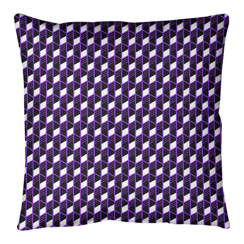 Katelyn Elizabeth Square Pillow, 14" H x 14" W, No Fill, Amethyst