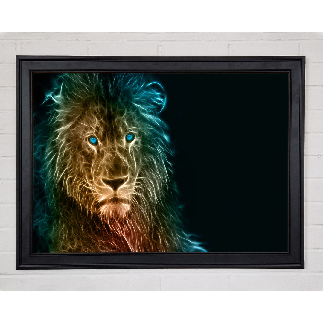 Light Infused Lion Gerahmter Druck