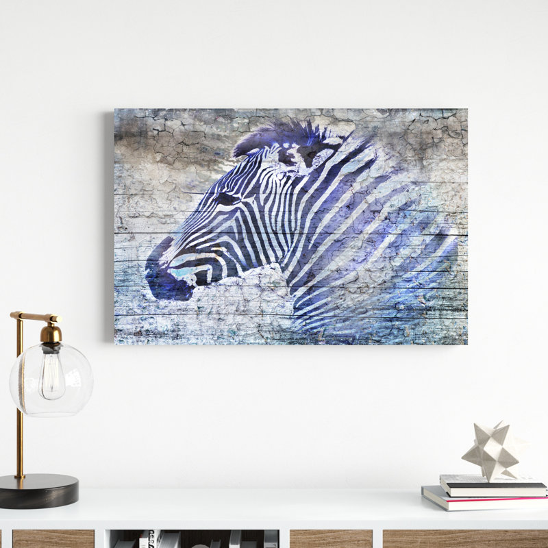 «Purple Zebra», impression sur toile, H 24 po x l 36 po