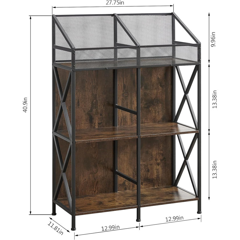 40.9 " H Media Shelves, 40.90" H x 27.75" W x 11.81" D