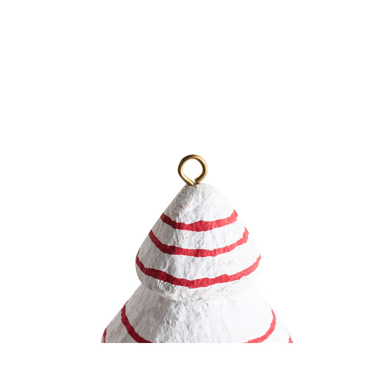 6cm Handmade Solid Colour Papier-mâché Hanging Figurine Ornament