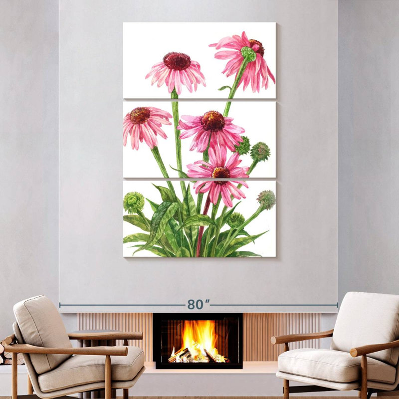 Bouquet de fleurs d'échinacée Harnek, H 74 po x l 48 po