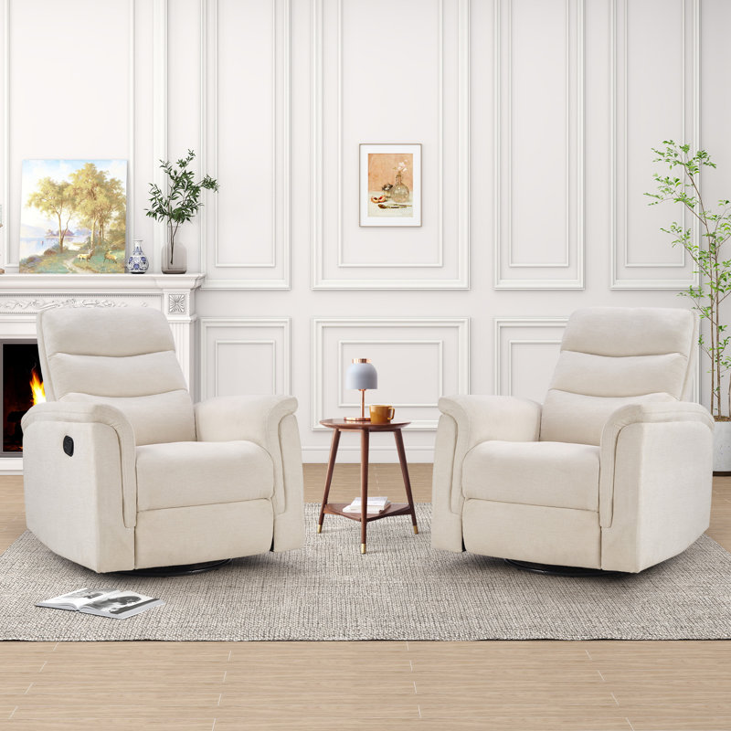 Fauteuil inclinable manuel rembourré 34,6 po, Beige