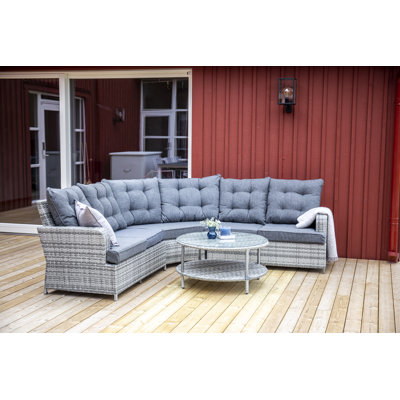 Mishti 5 Seater Rattan Corner Sofa Set