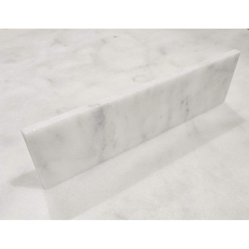 3x12 carreaux de marbre blanc, Blanc / Gris