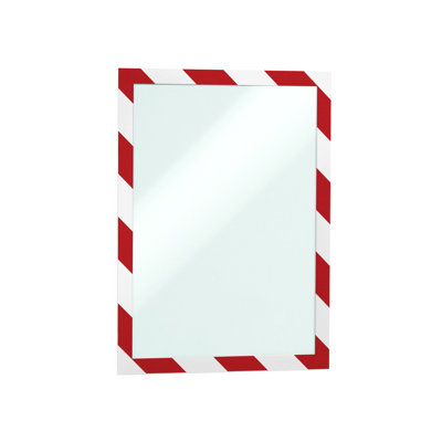 Porte-affiche de sécurité magnétique Duraframe Durable format lettre rouge et blanc