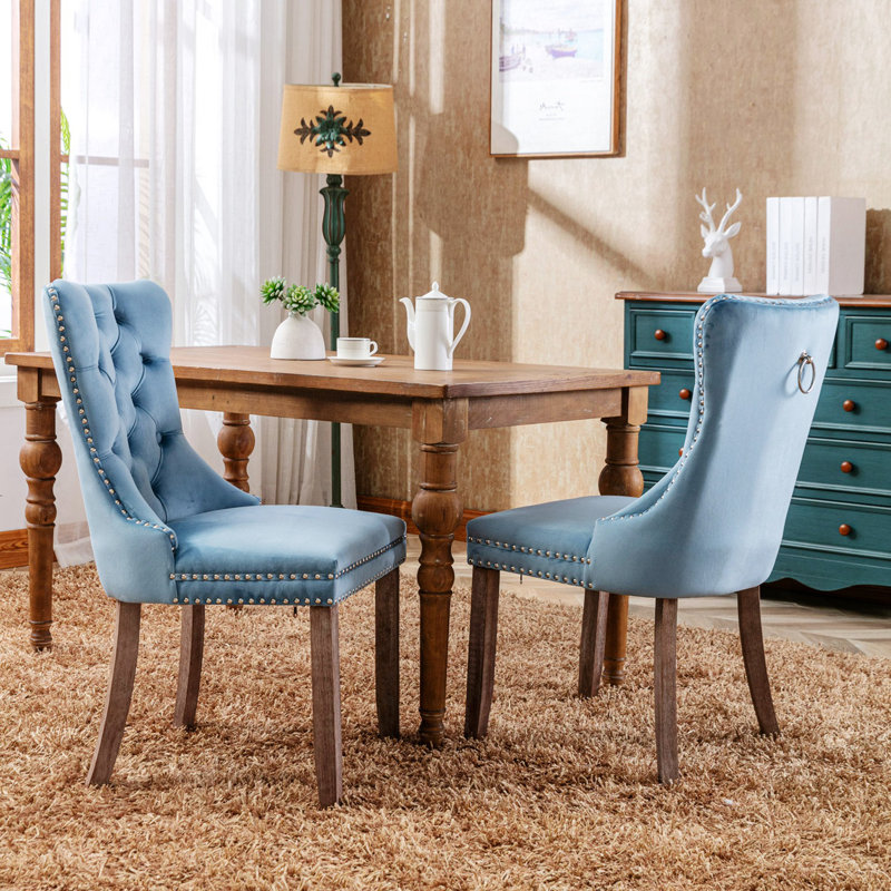 Chaise parsons Fioretto, Brun, Bleu clair