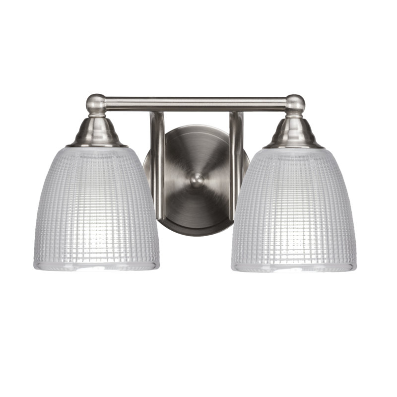 Michell 2-Light Bath Bar, Brushed Nickel