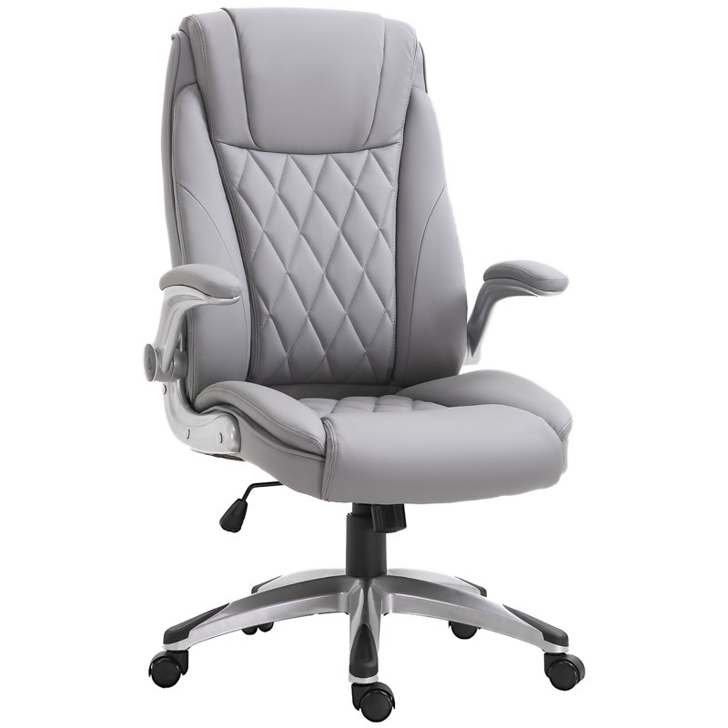 Brittani Office Chair with Headrest, Grey