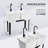 30 Gallon Double Basin Utility Sink Plastic Sink Freestanding Wash Station with Faucet