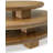Piya Decorative Serving Tray Platter Set Of 3, Round Riser Honey Brown Wood