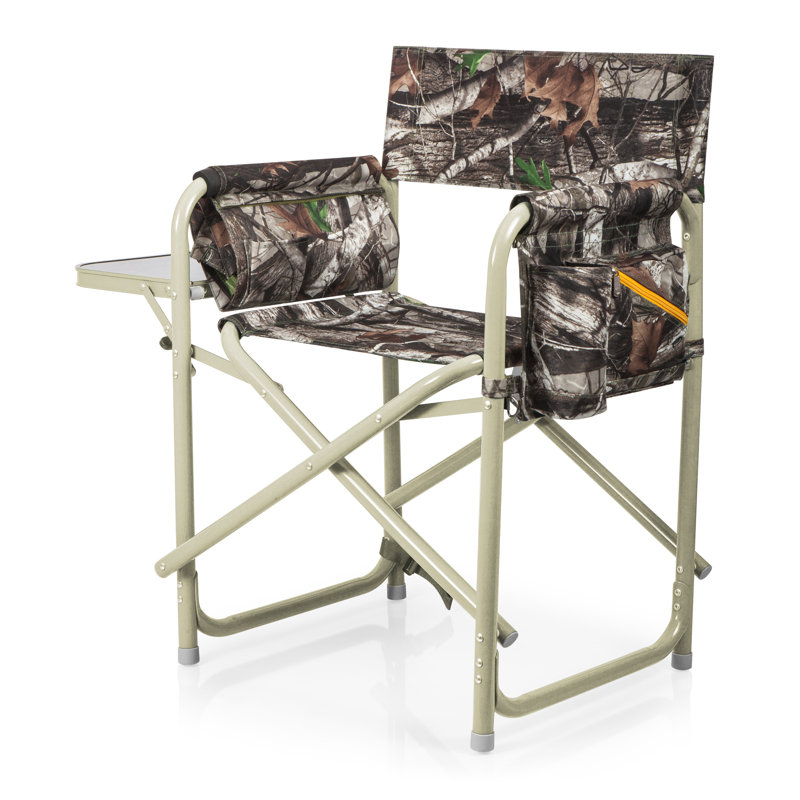 Outdoor Directors Folding Chair with Side Table Schell, Brown/Red