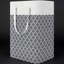 Ensemble de deux paniers à linge pliables de grande capacité 75L avec poignées, corbeille de rangement en tissu de style lanterne grise moderne, respirante et résistante à l'humidité