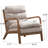 Eimantas 25.79" W Comfort Linen Upholstered Arm Accent Chair With Lumbar Pillow-98593142