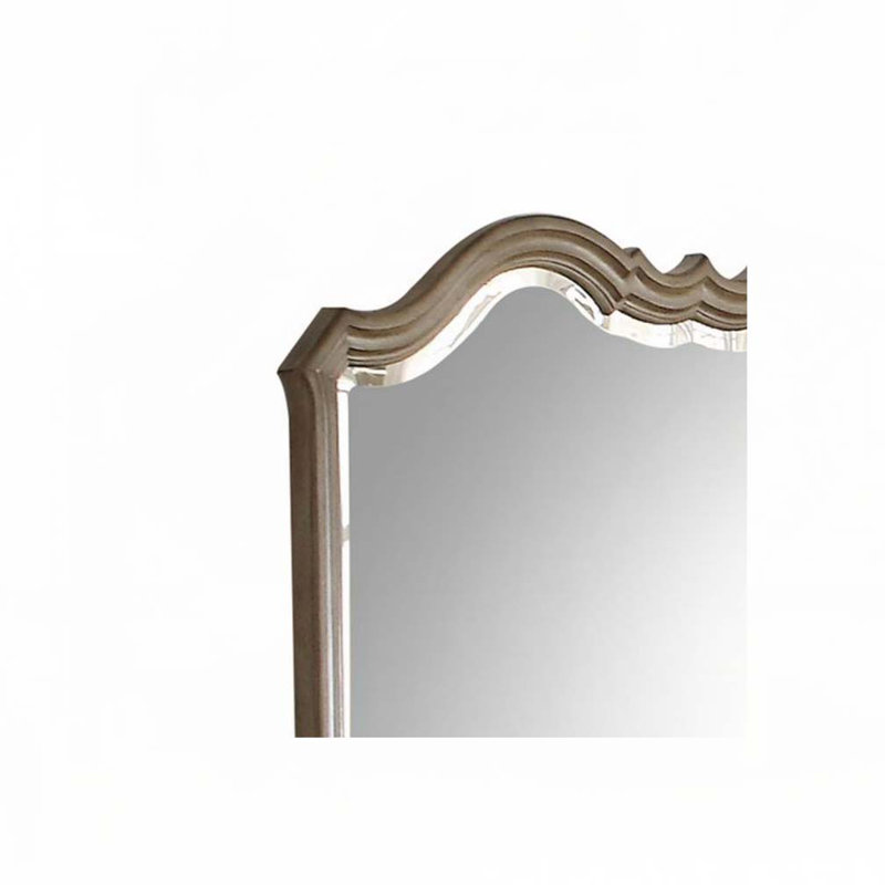 Miroir antique à finition taupe