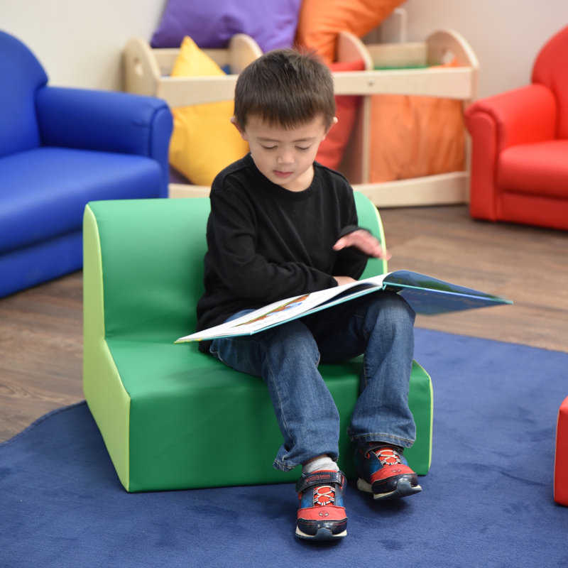 Children's Multicolor Foam Lounge Chairs, 3-Pack
