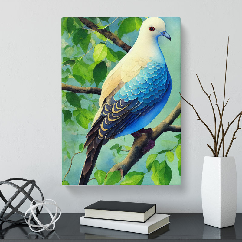 CAN-V0523-2699X Watercolour Dove Bird Vol.3 - Wrapped Canvas Print, 50cm H x 35cm W x 3cm D