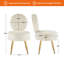 Chaise rembourrée en velours avec tabouret (ensemble de 2)-1786593620