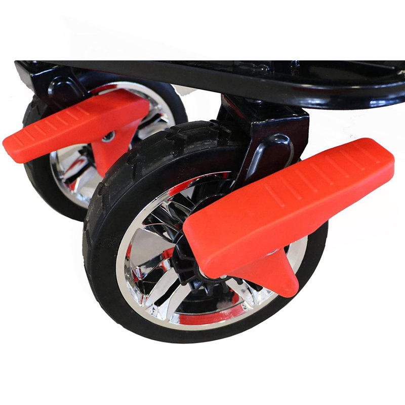 Chariot pliable à pousser et tirer avec auvent amovible