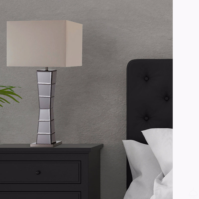 Lampe de table carrée avec miroir 29,5 pouces Alistair