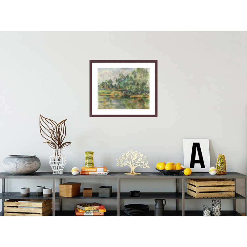 Riverbank by Paul Cézanne -Framed Giclee Print, 23.25" H x 29.5" W