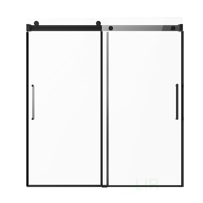 Frameless Sliding Bathtub Door 56-60 In. W X 60 In. H, Shatterproof Tempered Glass With Water-Repellent Coating, Shower Door