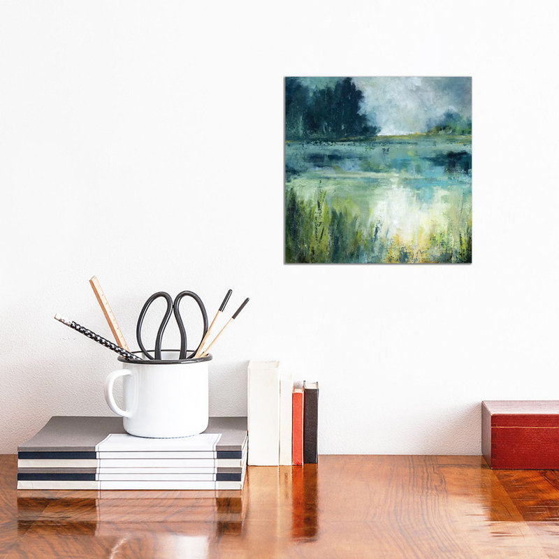 «Reflections Edge» par Carol Robinson, reproduction sur toile tendue sur châssis, H 12 po x l 12 po x P 0,75 po, Toile tendue