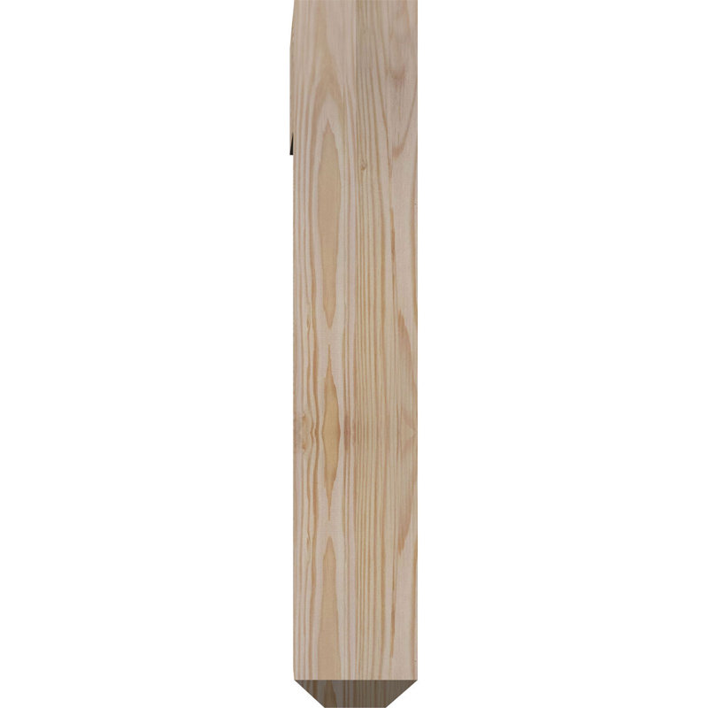 Austin 4" Single Brace Craftsman Ironcrest Bracket, 19"H x 16"D, 4"W x 2"T Douglas Fir (Rough Sawn)