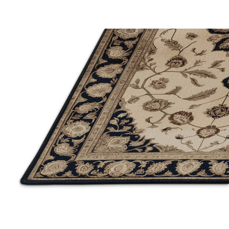 Tapis brun lavable à la machine, Rectangle 7 pi x 10 pi