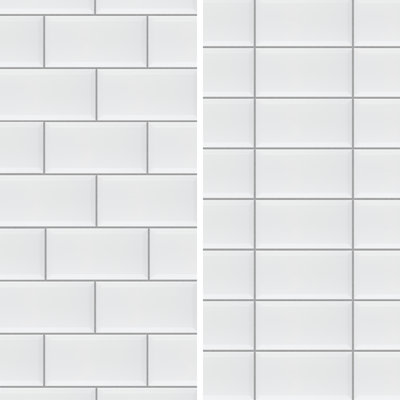 Santorini Biselado 4" x 8" Beveled Ceramic Subway Wall Tile