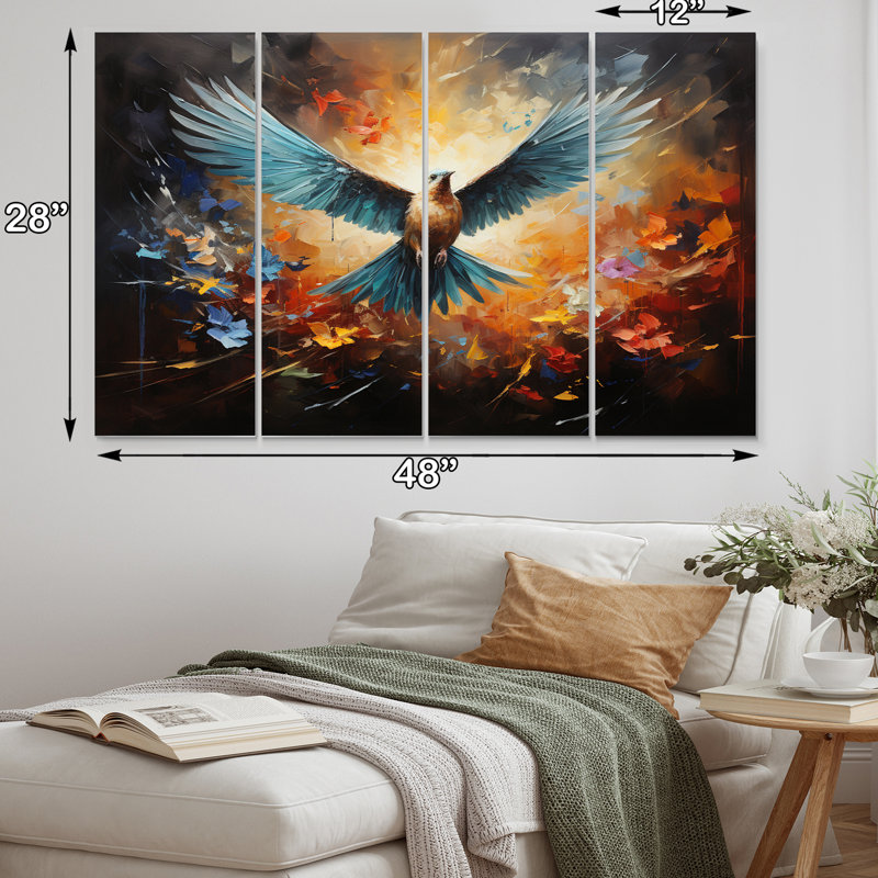 Ensemble d'œuvres d'art mural en métal Teal Dove