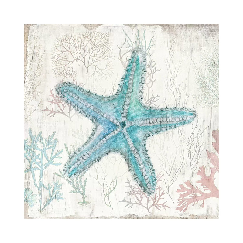 Coral And Shell III by Tava Studios - Wrapped Canvas Gallery-Wrapped Canvas Giclée, 30.48 cm H x 30.48 cm W