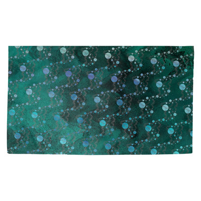 Tapis bleu sarcelle / noir Avicia