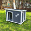 Grande niche pour chien en bois, cage extérieure imperméable, chenil coupe-vent et chaud facile à assembler