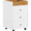 Armoire de bureau à 3 tiroirs - blanche, avec plateau amovible, se range facilement sous le bureau pour améliorer l'efficacité et augmenter les options de rangement