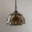 Kleist Tiffany Pendant Lighting Gold Stained Glass Baroque Style LED Bulb Included 12”W*12”D*60”H