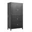 Armoire de rangement pour salle de bain, armoire avec deux portes et tiroirs, tablette réglable