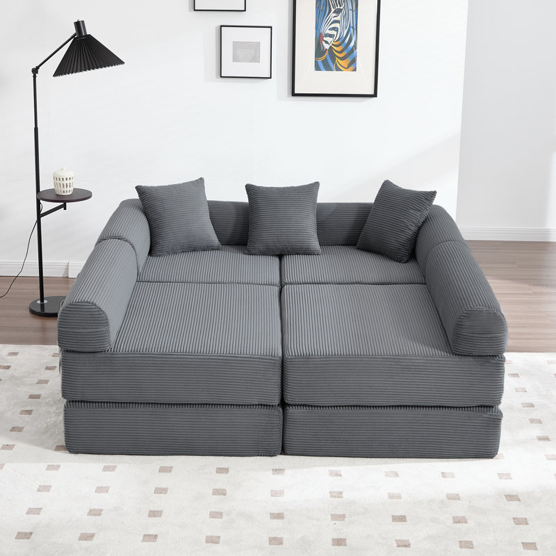 Canapé convertible pliant, Gris