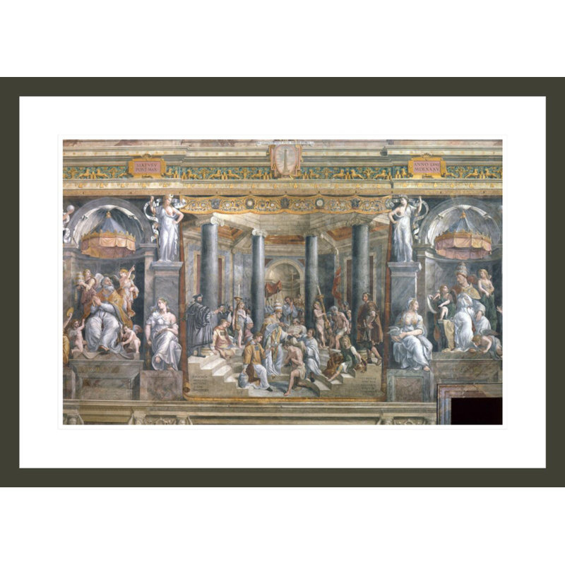 «Baptism of Constantine» par Raphael, impression giclée sur cadre, H 21,42 po x l 29,5 po