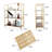 Lejon No Assembly Folding Etagere Bookcase-535560353-478836849