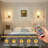 Battery Operated Armed Sconce 3000K/5000K With Acrylic Accent