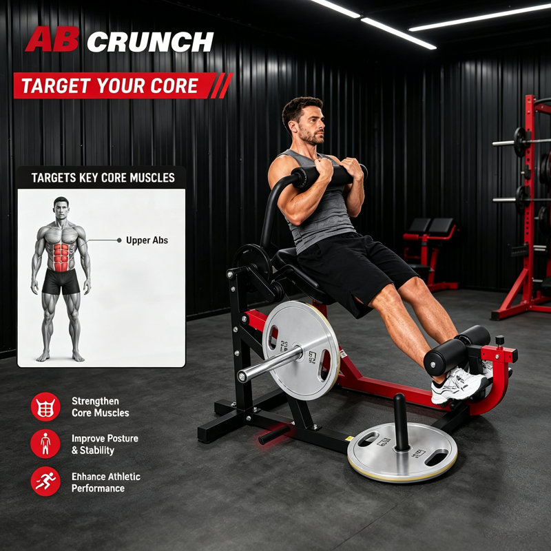 Machine 2-en-1 pour abdos pour le dos et le dos, appareil d'entraînement à noyau chargé par plaques, système rotatif réglable, équipement compact de gymnastique pour la maison et le garage pour l'entraînement du bas du dos et du bas du dos