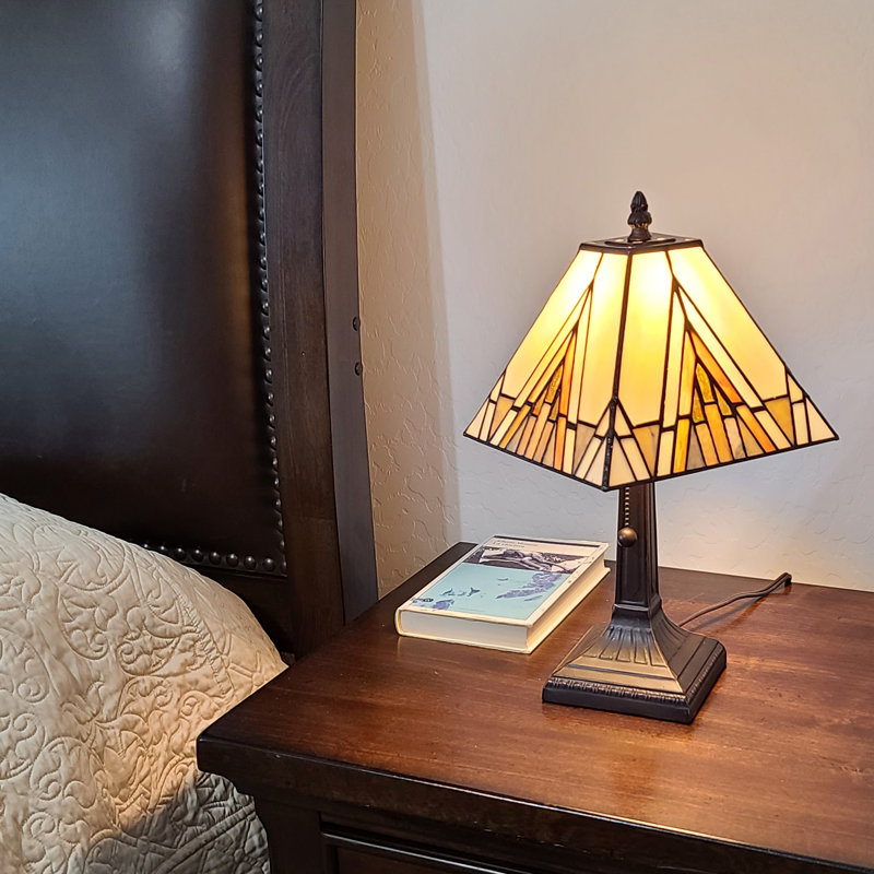 Lampe de chevet 14,5 po Canizales, Brun clair / ivoire