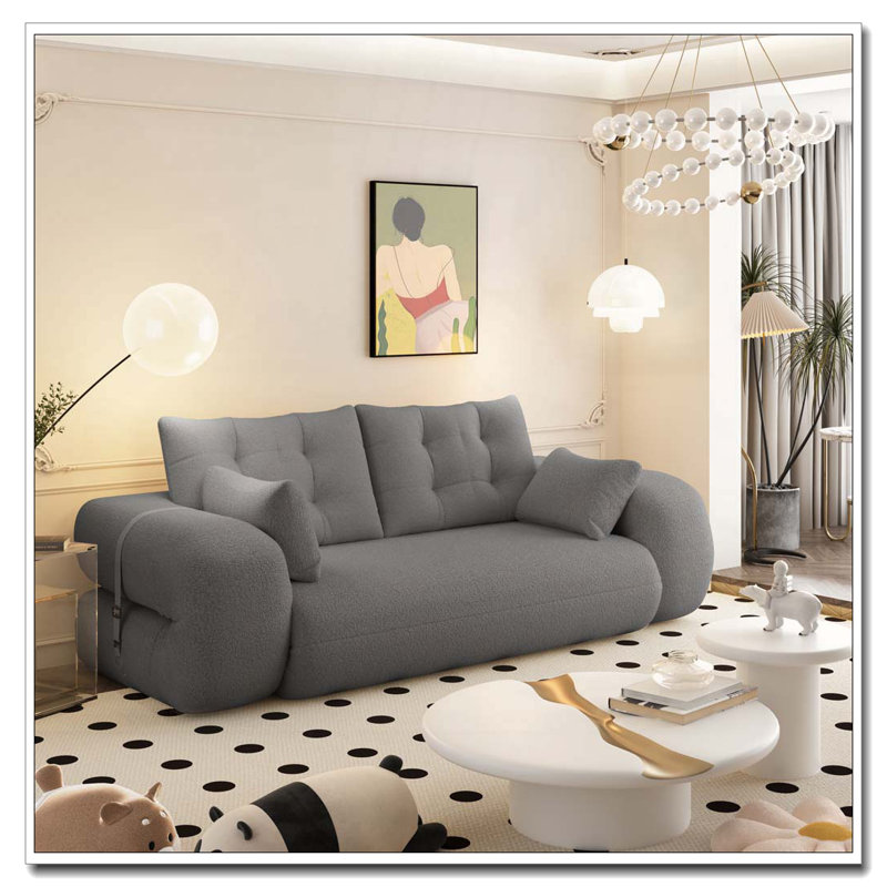 78.7" Multi-Functional Foldable Sofa Bed, Grey