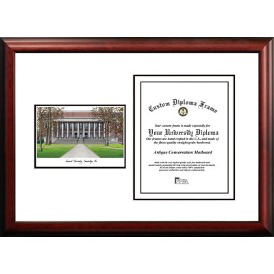 NCAA Harvard Crimson Scholar Lithograph Diploma Frame