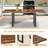 Solid Wood Top Metal Base Dining Table