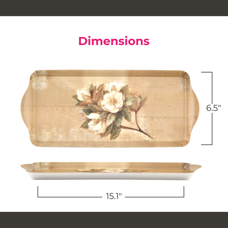 Pimpernel Sugar Magnolia Sandwich Tray - Beige