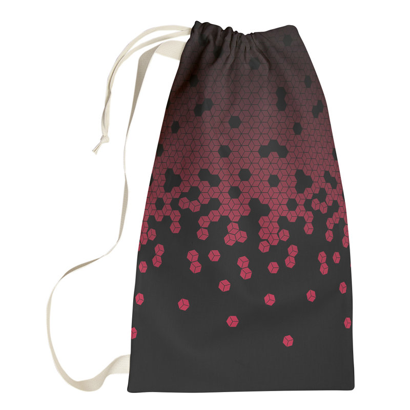 Leffel Fabric Laundry Bag with Handles, Large (76.5" H x 29.5" W x 1.5" D), Red
