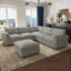 Canapé modulaire en L modulaire avec repose-pieds amovible-37158469