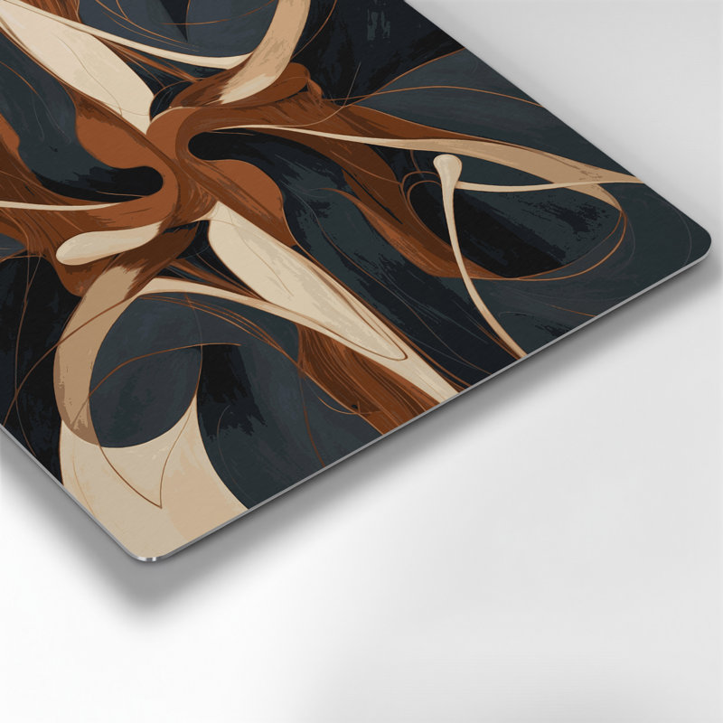 Abstract Figurative 87 Gray Metal Wall Art, 16" H x 16" W